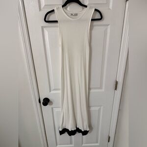 Zara Cream Maxi Dress with Black Trim